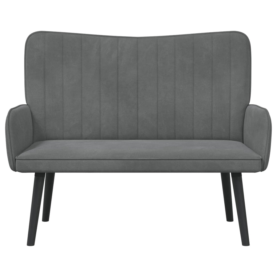 Twee Persoons Sofa Donkergrijs 115 x 61 x 87 cm Fluweel