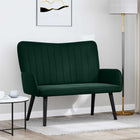 Two-Seater Sofa Dark Green 115 x 61 x 87 cm Velvet