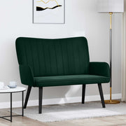 Sofa tweepersoons 115x61x87 cm donkergroen fluweel