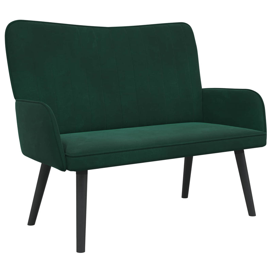 Twee Persoons Sofa Donkergroen 115 x 61 x 87 cm Fluweel