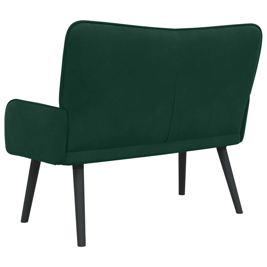 Twee Persoons Sofa Donkergroen 115 x 61 x 87 cm Fluweel