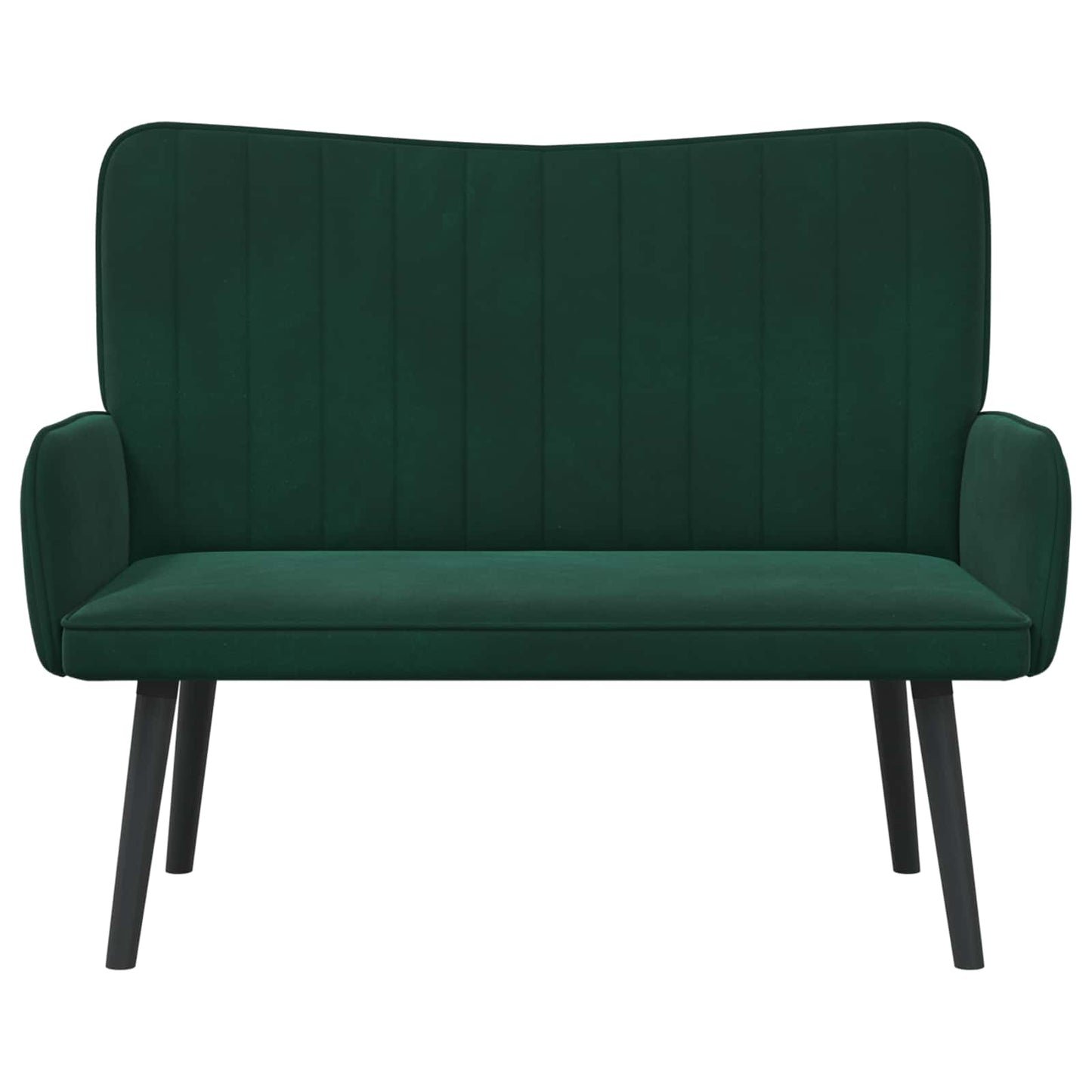 Twee Persoons Sofa Donkergroen 115 x 61 x 87 cm Fluweel