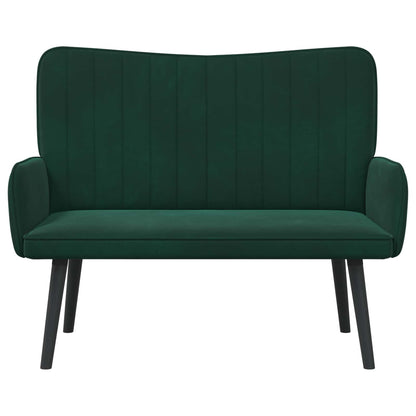 Twee Persoons Sofa Donkergroen 115 x 61 x 87 cm Fluweel