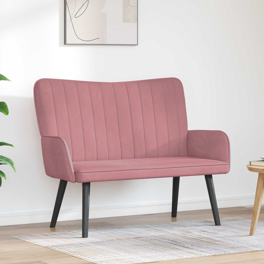Twee Persoons Sofa Roze 115 x 61 x 87 cm Fluweel