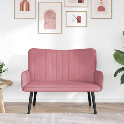 Twee Persoons Sofa Roze 115 x 61 x 87 cm Fluweel