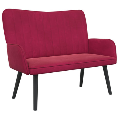 Twee Persoons Sofa Wijnrood 115 x 61 x 87 cm Fluweel