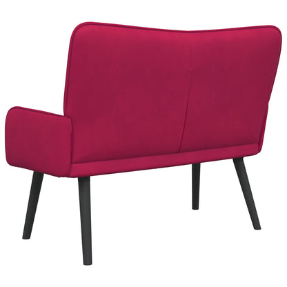 Twee Persoons Sofa Wijnrood 115 x 61 x 87 cm Fluweel