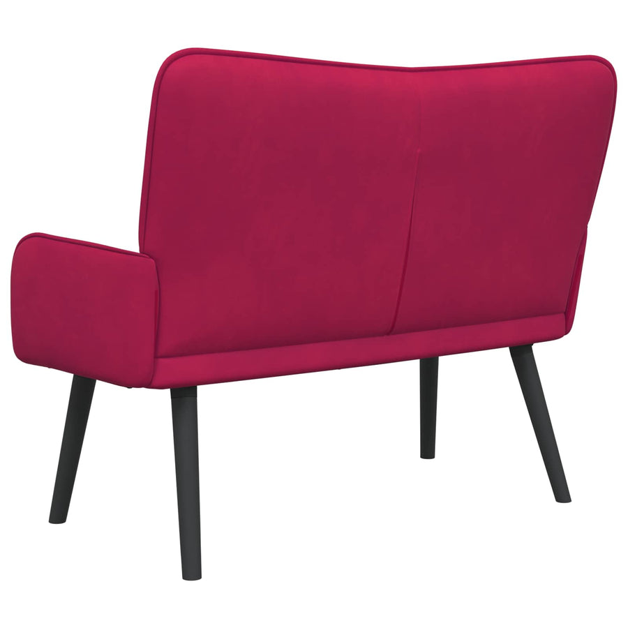 Twee Persoons Sofa Wijnrood 115 x 61 x 87 cm Fluweel