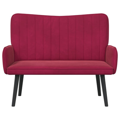 Twee Persoons Sofa Wijnrood 115 x 61 x 87 cm Fluweel