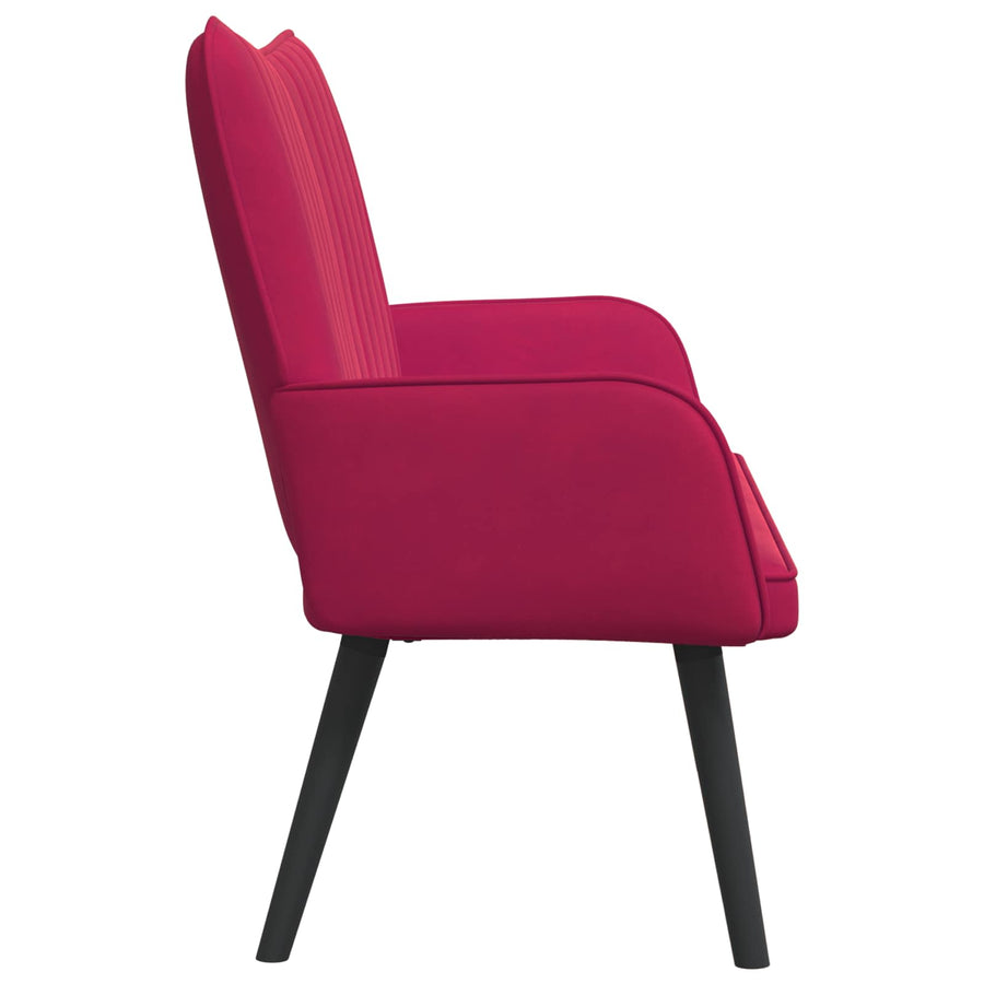 Twee Persoons Sofa Wijnrood 115 x 61 x 87 cm Fluweel