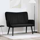 Two-Seater Sofa Black 115 x 61 x 87 cm Velvet