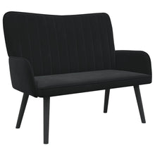 Twee Persoons Sofa Zwart 115 x 61 x 87 cm Fluweel
