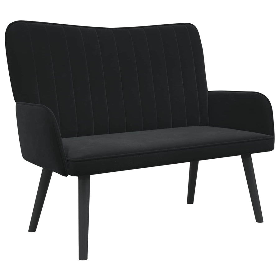 Twee Persoons Sofa Zwart 115 x 61 x 87 cm Fluweel