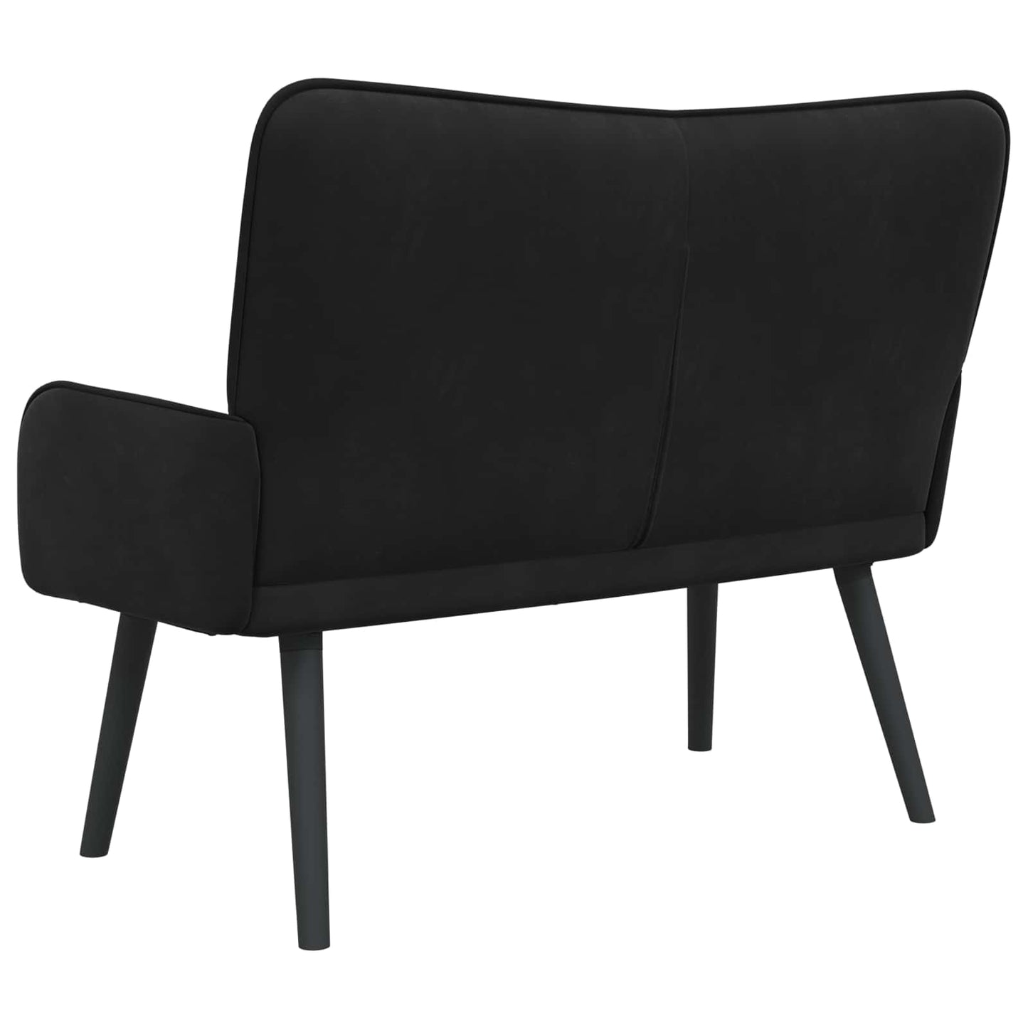 Twee Persoons Sofa Zwart 115 x 61 x 87 cm Fluweel