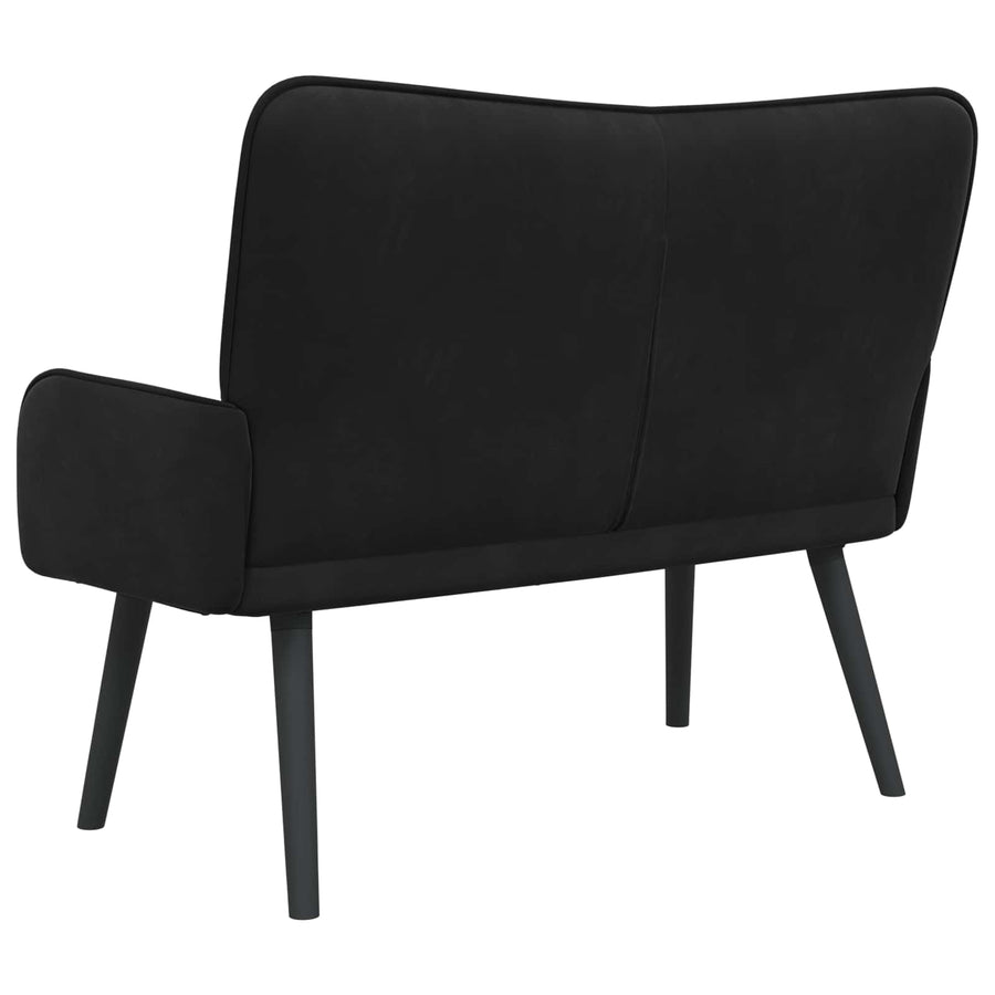 Twee Persoons Sofa Zwart 115 x 61 x 87 cm Fluweel