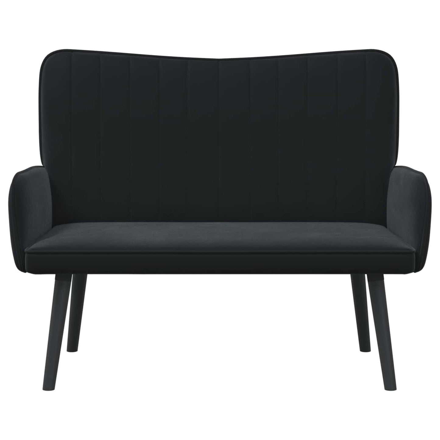 Twee Persoons Sofa Zwart 115 x 61 x 87 cm Fluweel