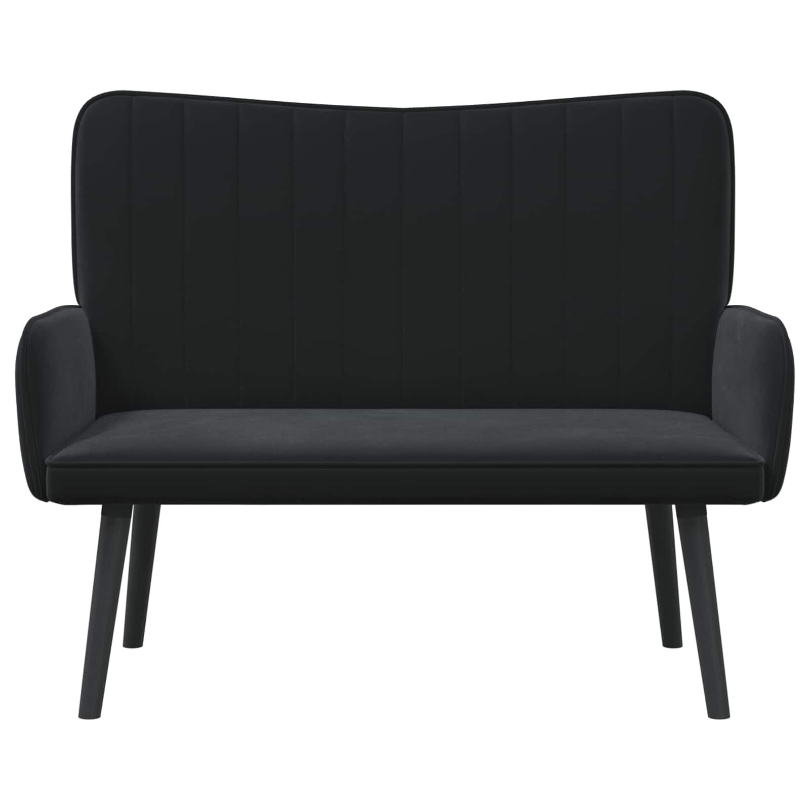 Twee Persoons Sofa Zwart 115 x 61 x 87 cm Fluweel
