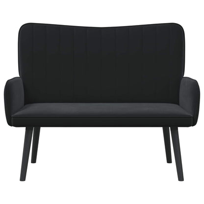 Twee Persoons Sofa Zwart 115 x 61 x 87 cm Fluweel