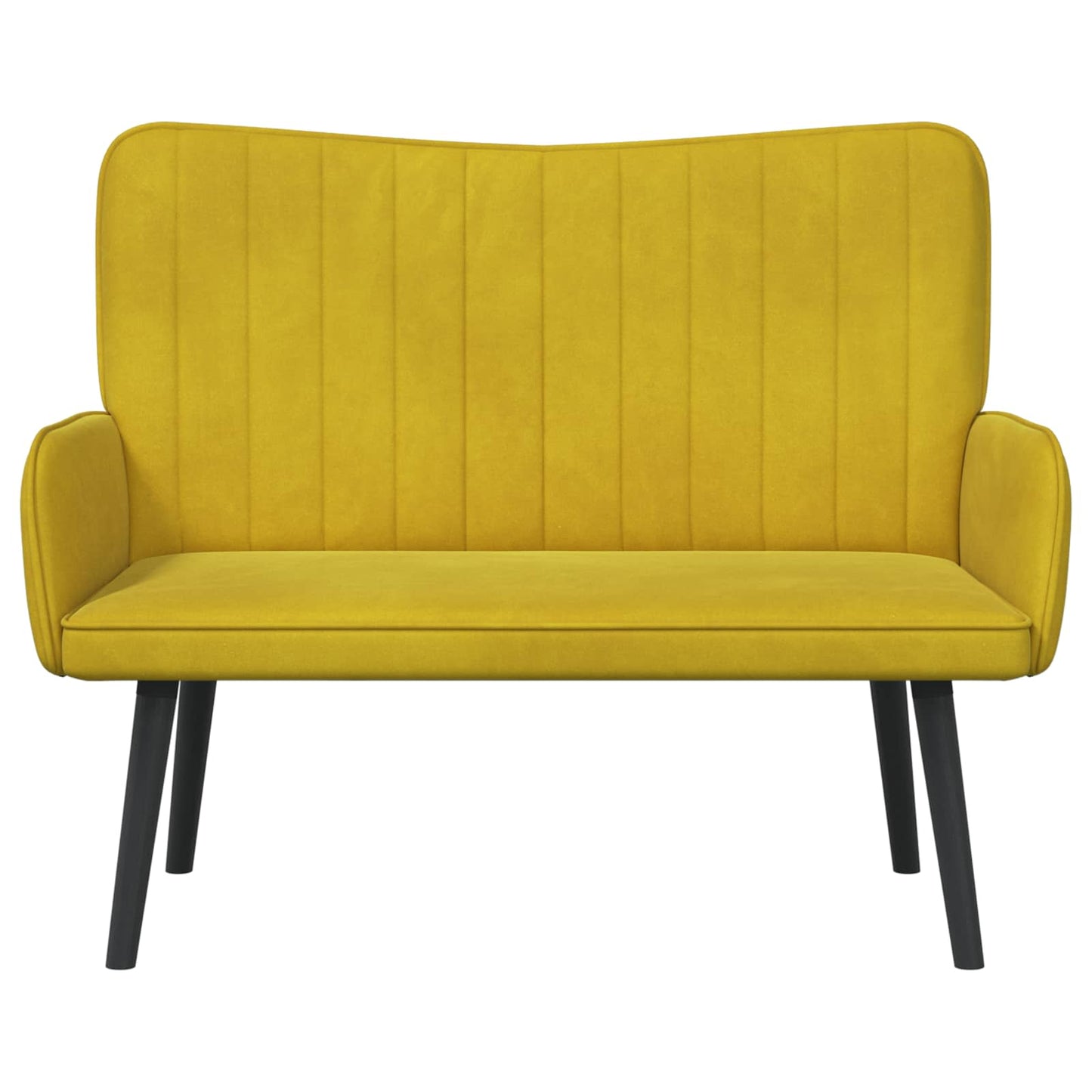 Twee Persoons Sofa Geel 115 x 61 x 87 cm Fluweel