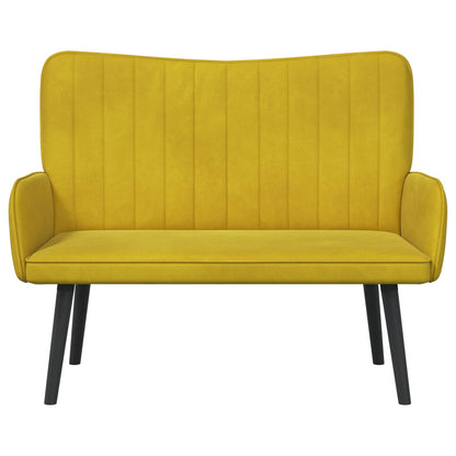 Twee Persoons Sofa Geel 115 x 61 x 87 cm Fluweel