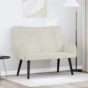 Sofa 2-persoons crème fluweel 115x61x87 cm