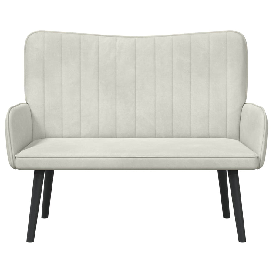 Twee Persoons Sofa Crème 115 x 61 x 87 cm Fluweel