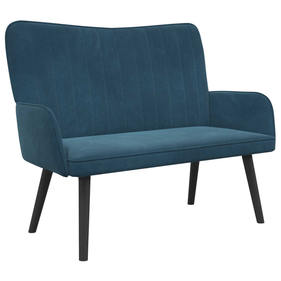 Twee Persoons Sofa Blauw 115 x 61 x 87 cm Fluweel