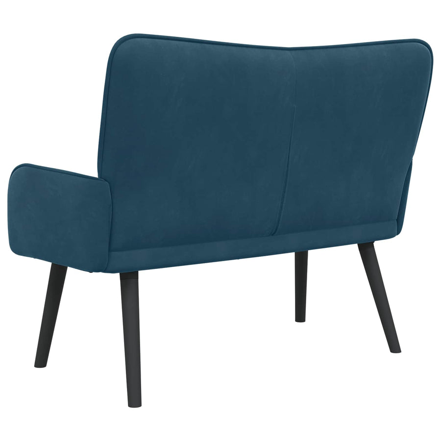 Twee Persoons Sofa Blauw 115 x 61 x 87 cm Fluweel