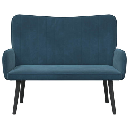 Twee Persoons Sofa Blauw 115 x 61 x 87 cm Fluweel