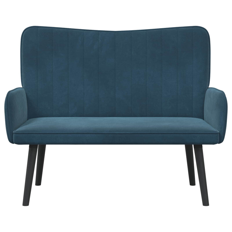 Twee Persoons Sofa Blauw 115 x 61 x 87 cm Fluweel