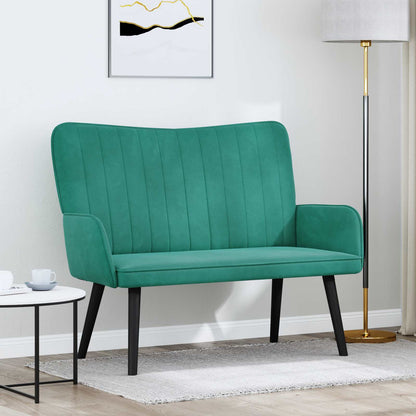 Twee Persoons Sofa Turquoise 115 x 61 x 87 cm Fluweel