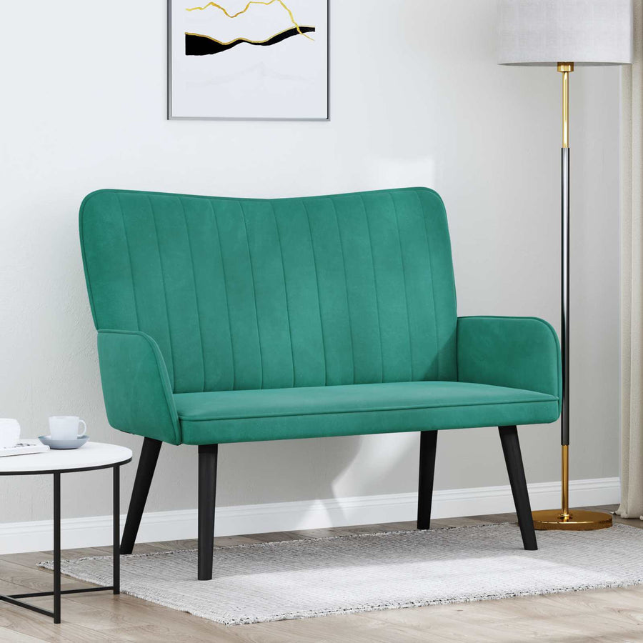 Twee Persoons Sofa Turquoise 115 x 61 x 87 cm Fluweel