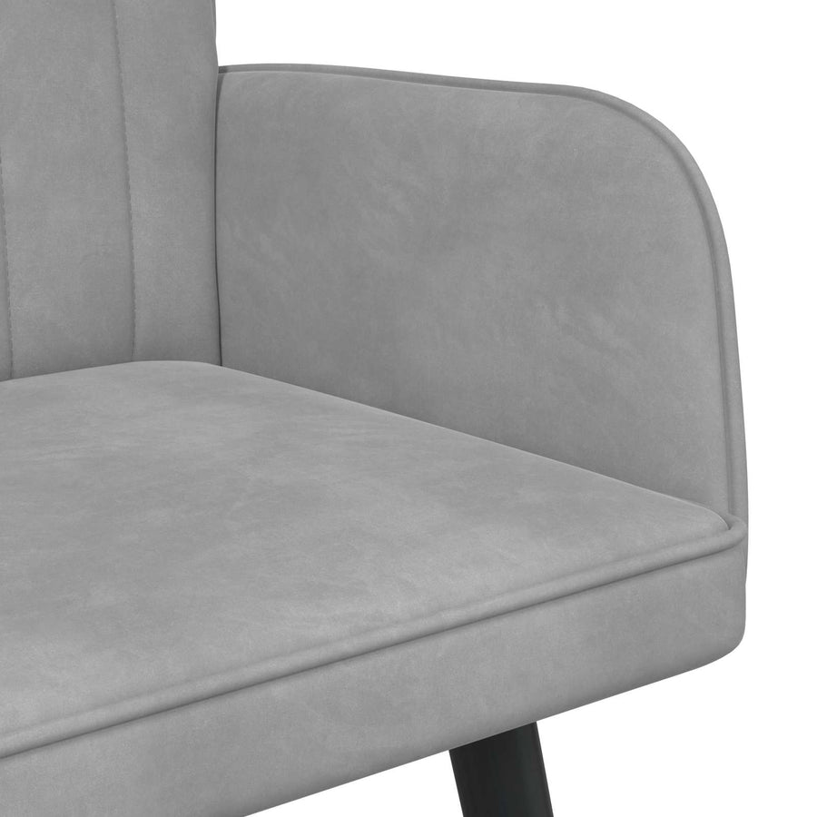 Twee Persoons Sofa Lichtgrijs 115 x 61 x 87 cm Fluweel