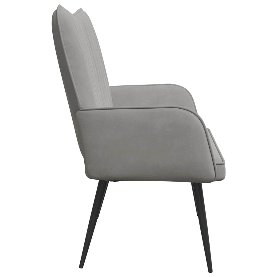 Twee Persoons Sofa Lichtgrijs 115 x 61 x 87 cm Fluweel