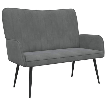 Twee Persoons Sofa Donkergrijs 115 x 61 x 87 cm Fluweel