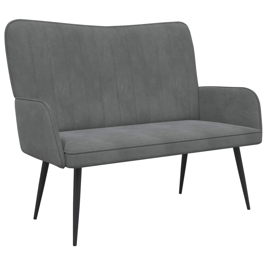 Twee Persoons Sofa Donkergrijs 115 x 61 x 87 cm Fluweel