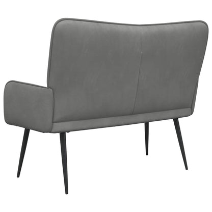 Twee Persoons Sofa Donkergrijs 115 x 61 x 87 cm Fluweel