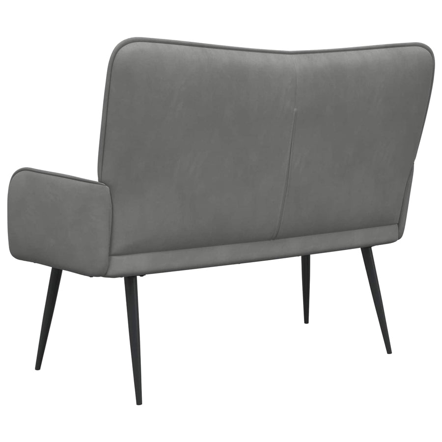 Twee Persoons Sofa Donkergrijs 115 x 61 x 87 cm Fluweel