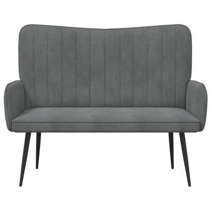 Twee Persoons Sofa Donkergrijs 115 x 61 x 87 cm Fluweel