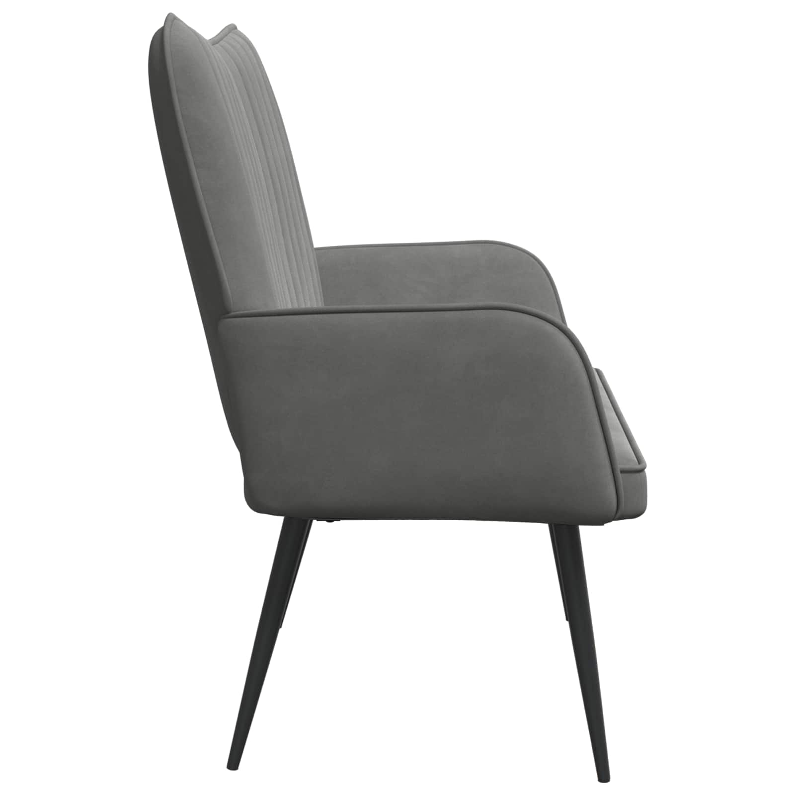 Twee Persoons Sofa Donkergrijs 115 x 61 x 87 cm Fluweel