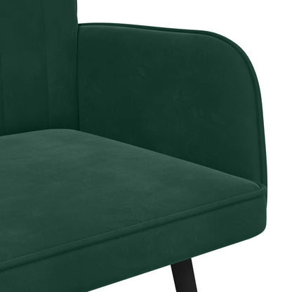 Twee Persoons Sofa Donkergroen 115 x 61 x 87 cm Fluweel