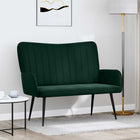 Two-Seater Sofa Dark Green 115 x 61 x 87 cm Velvet