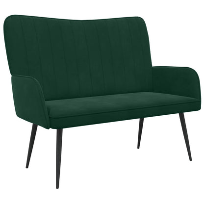 Twee Persoons Sofa Donkergroen 115 x 61 x 87 cm Fluweel