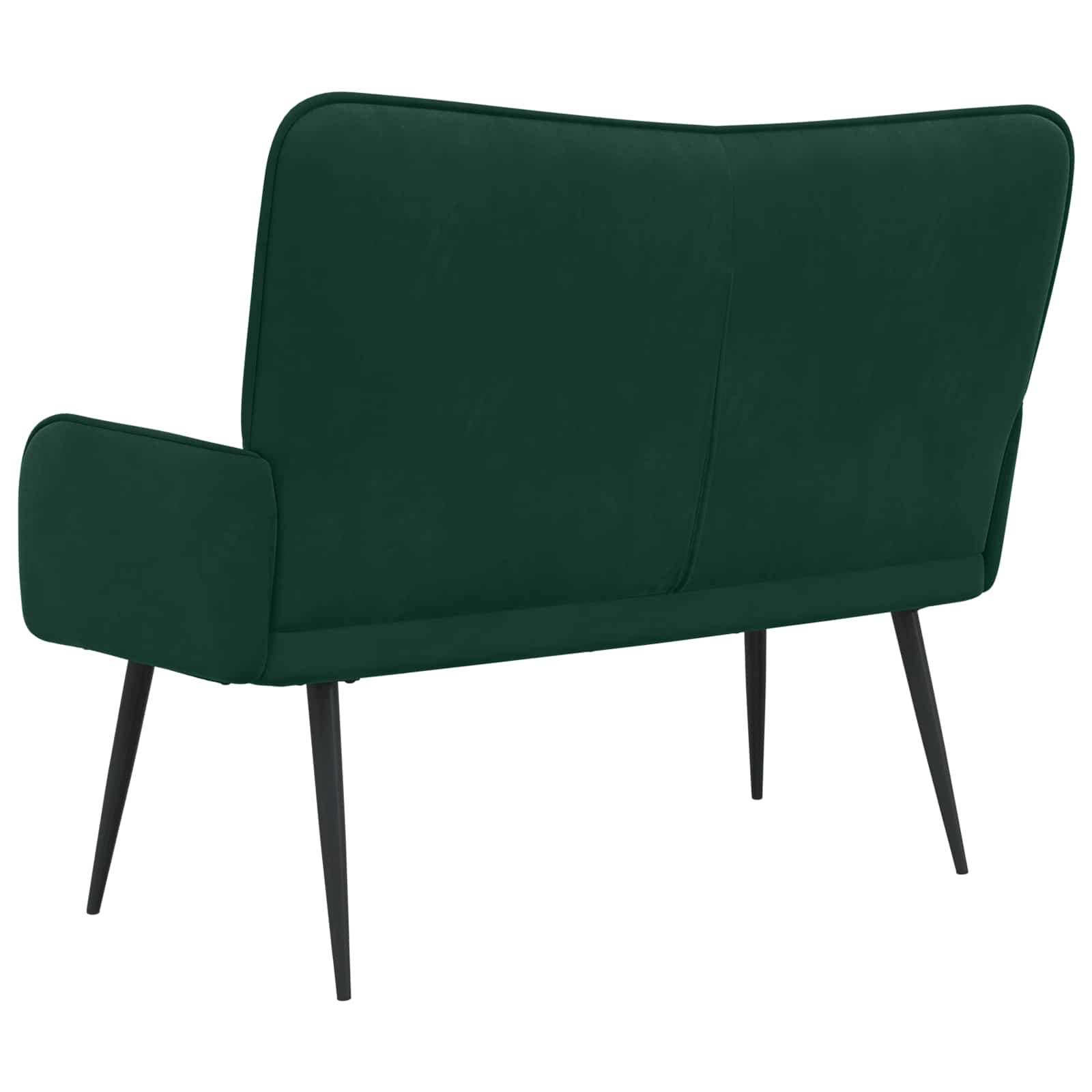 Twee Persoons Sofa Donkergroen 115 x 61 x 87 cm Fluweel