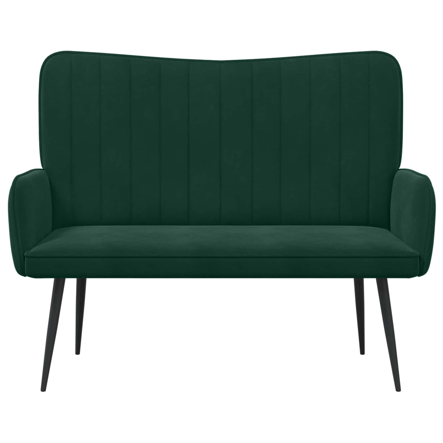 Twee Persoons Sofa Donkergroen 115 x 61 x 87 cm Fluweel