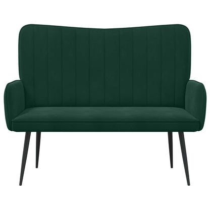 Twee Persoons Sofa Donkergroen 115 x 61 x 87 cm Fluweel