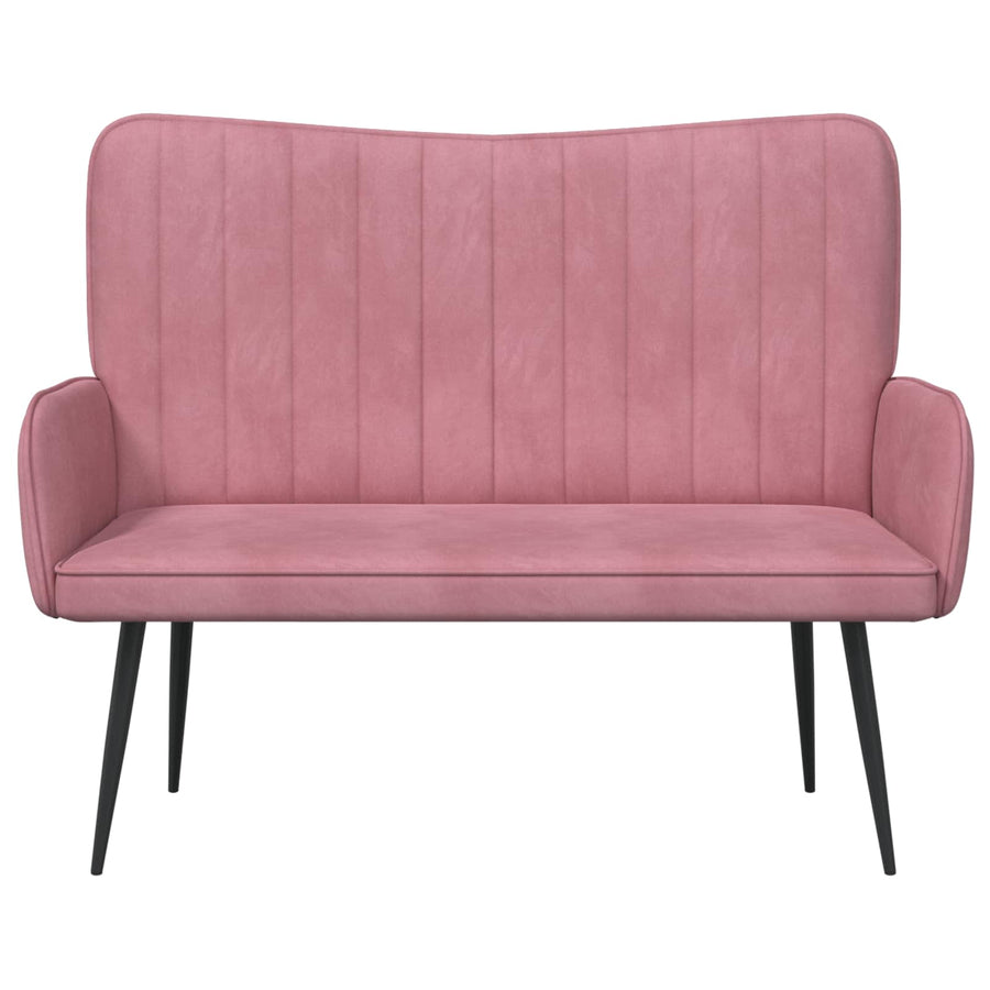 Twee Persoons Sofa Roze 115 x 61 x 87 cm Fluweel