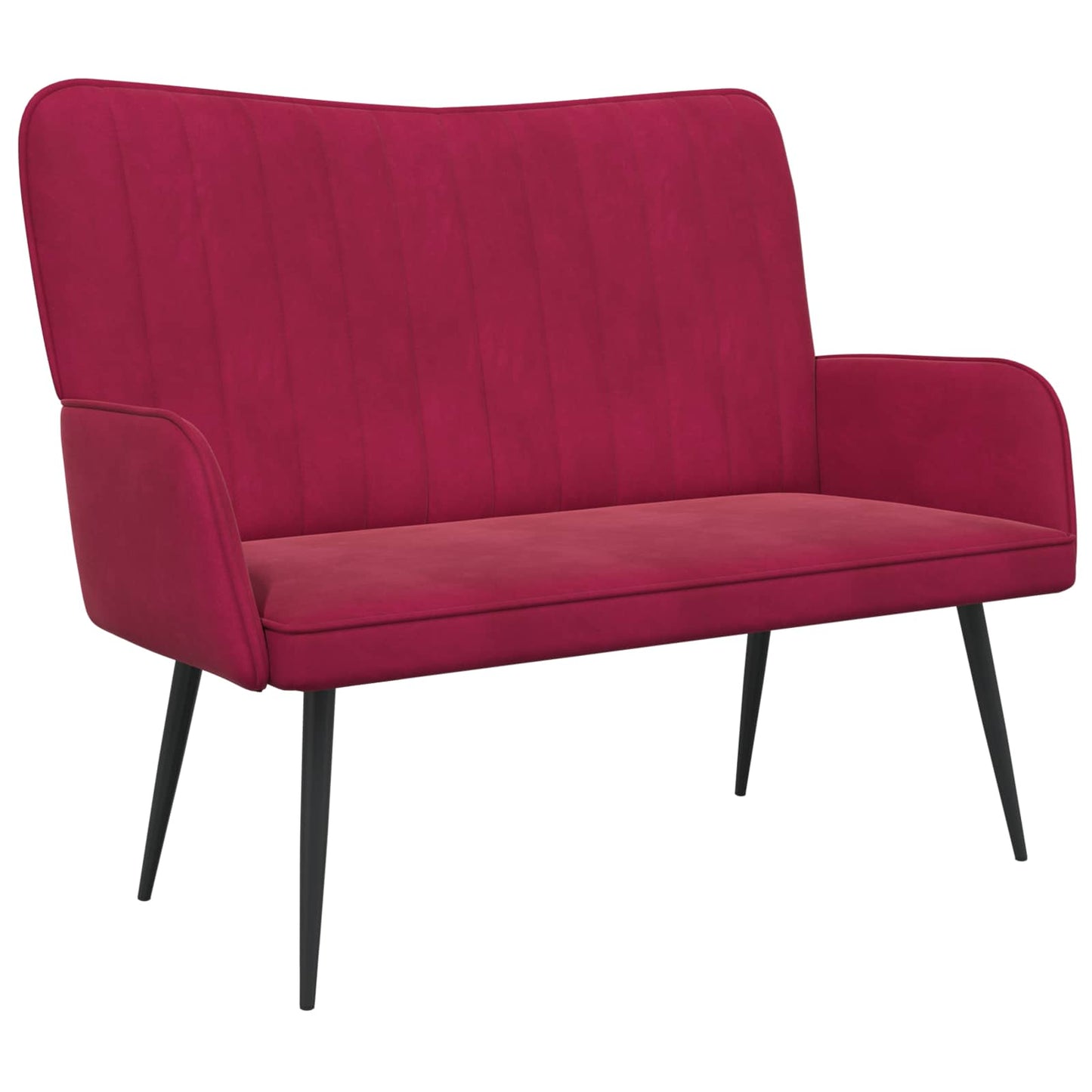 Twee Persoons Sofa Wijnrood 115 x 61 x 87 cm Fluweel