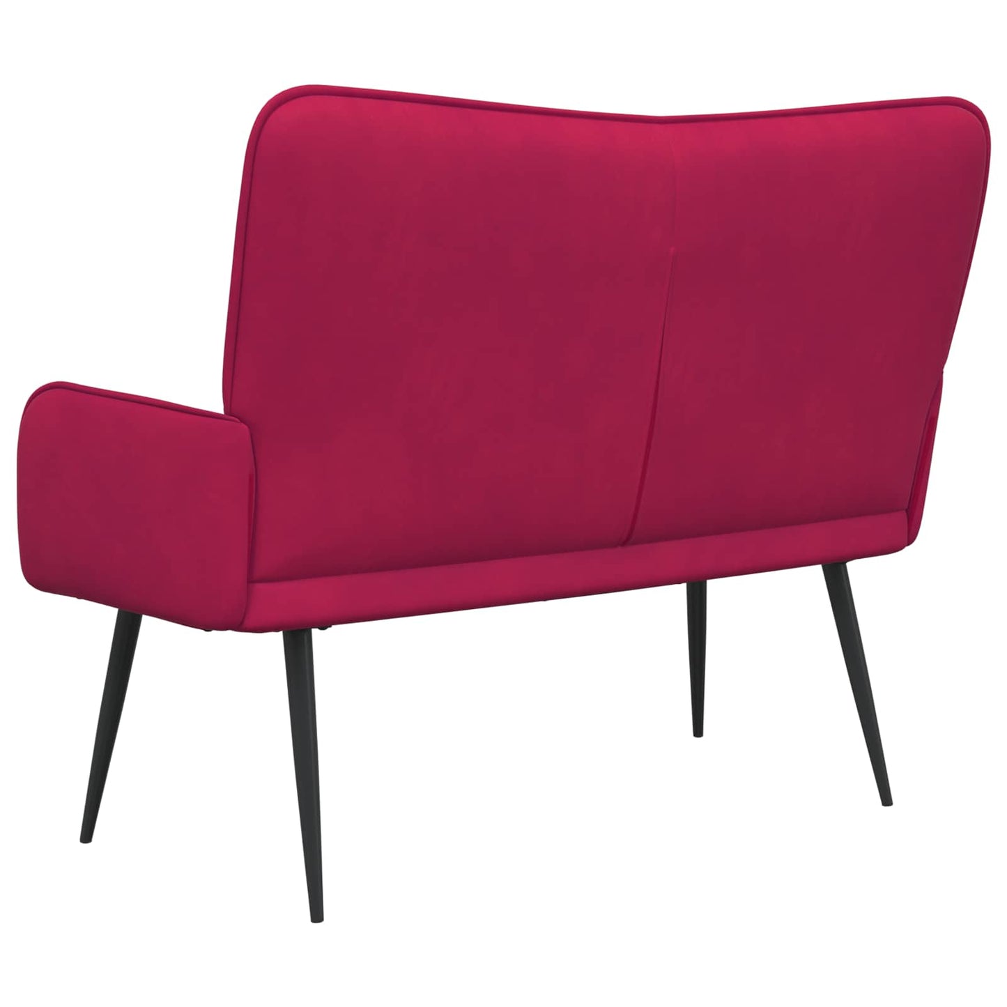 Twee Persoons Sofa Wijnrood 115 x 61 x 87 cm Fluweel