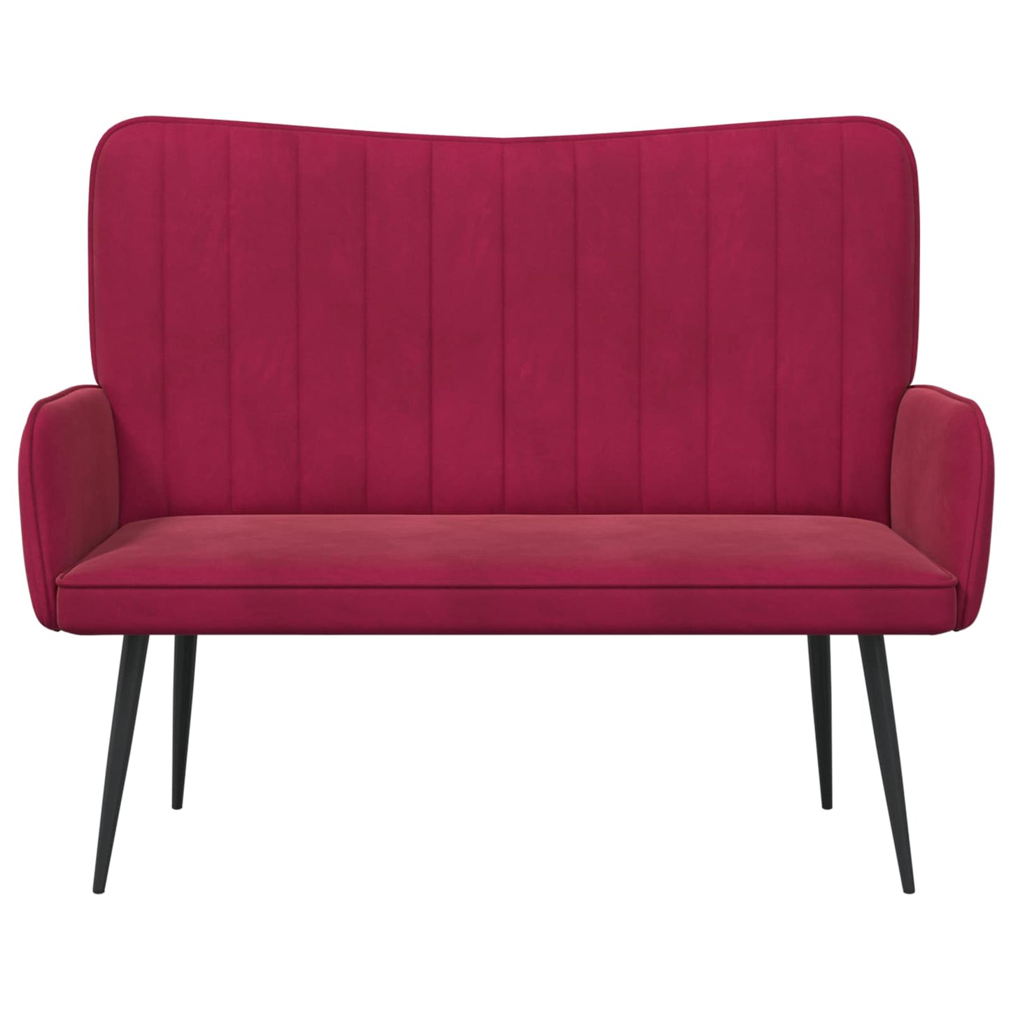 Twee Persoons Sofa Wijnrood 115 x 61 x 87 cm Fluweel